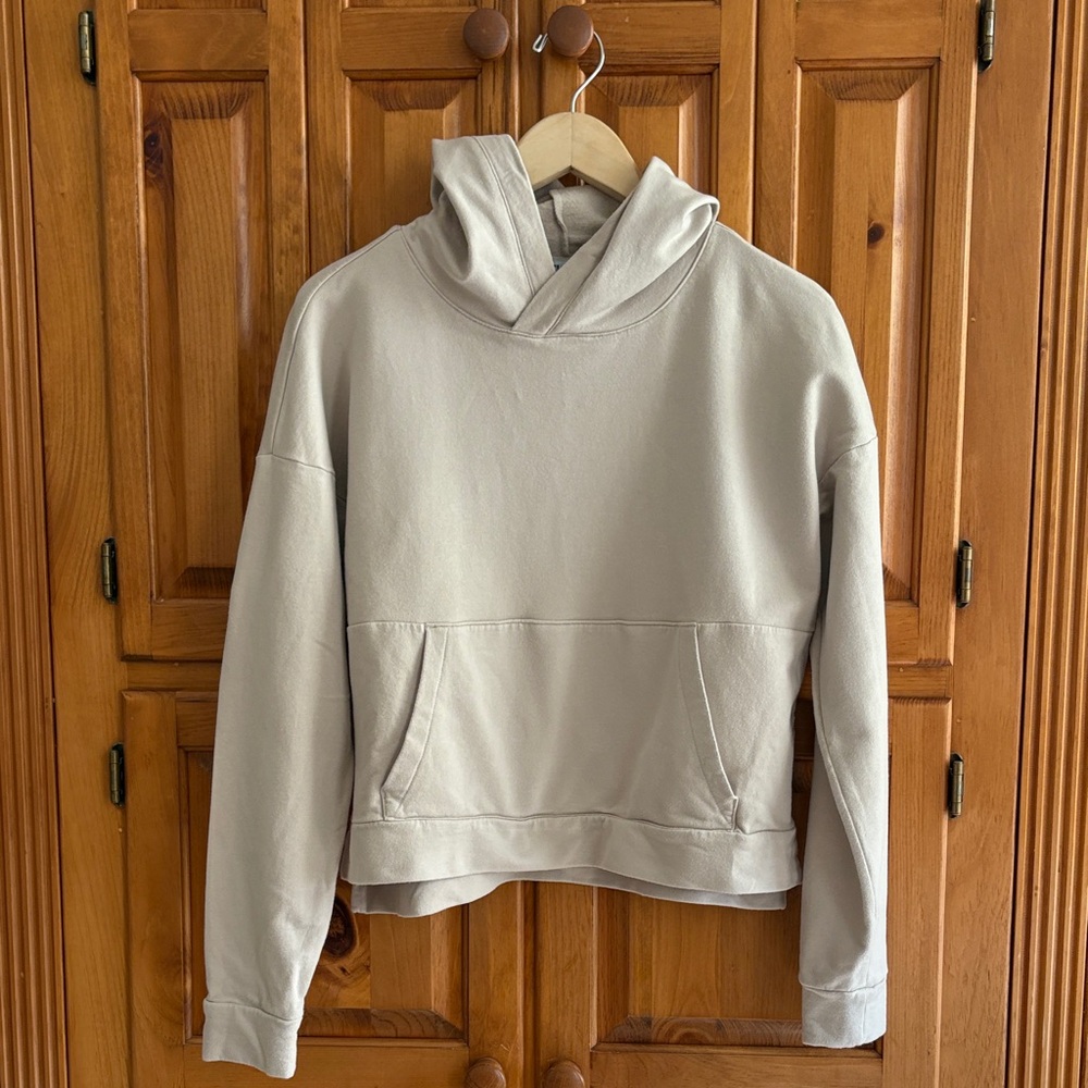 FLX woman’s beige Hoodie . Good used condition